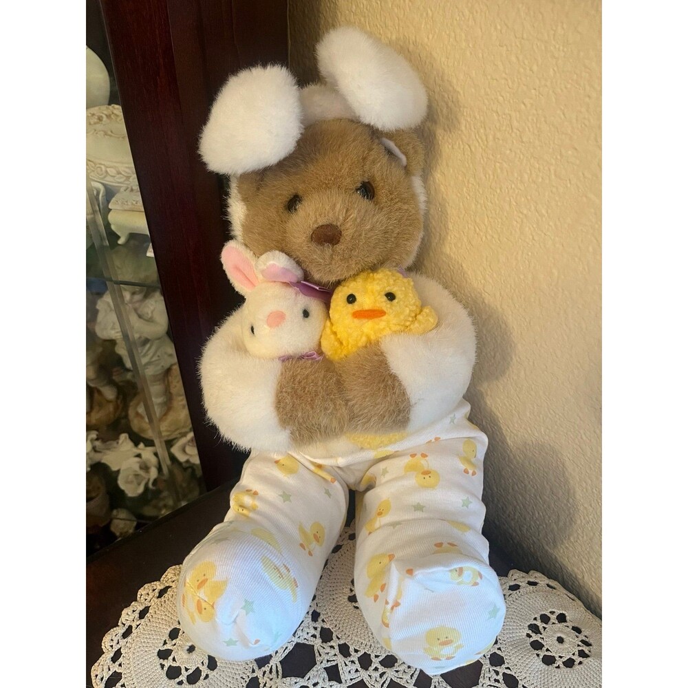 Easter Bear in Bunny Costume and PJs